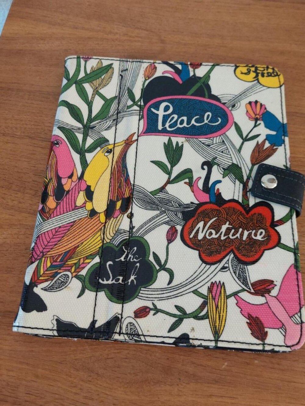 Sakroots Artist Circle iPad Tablet Case Peace Nature Canvas Multicolor Birds
